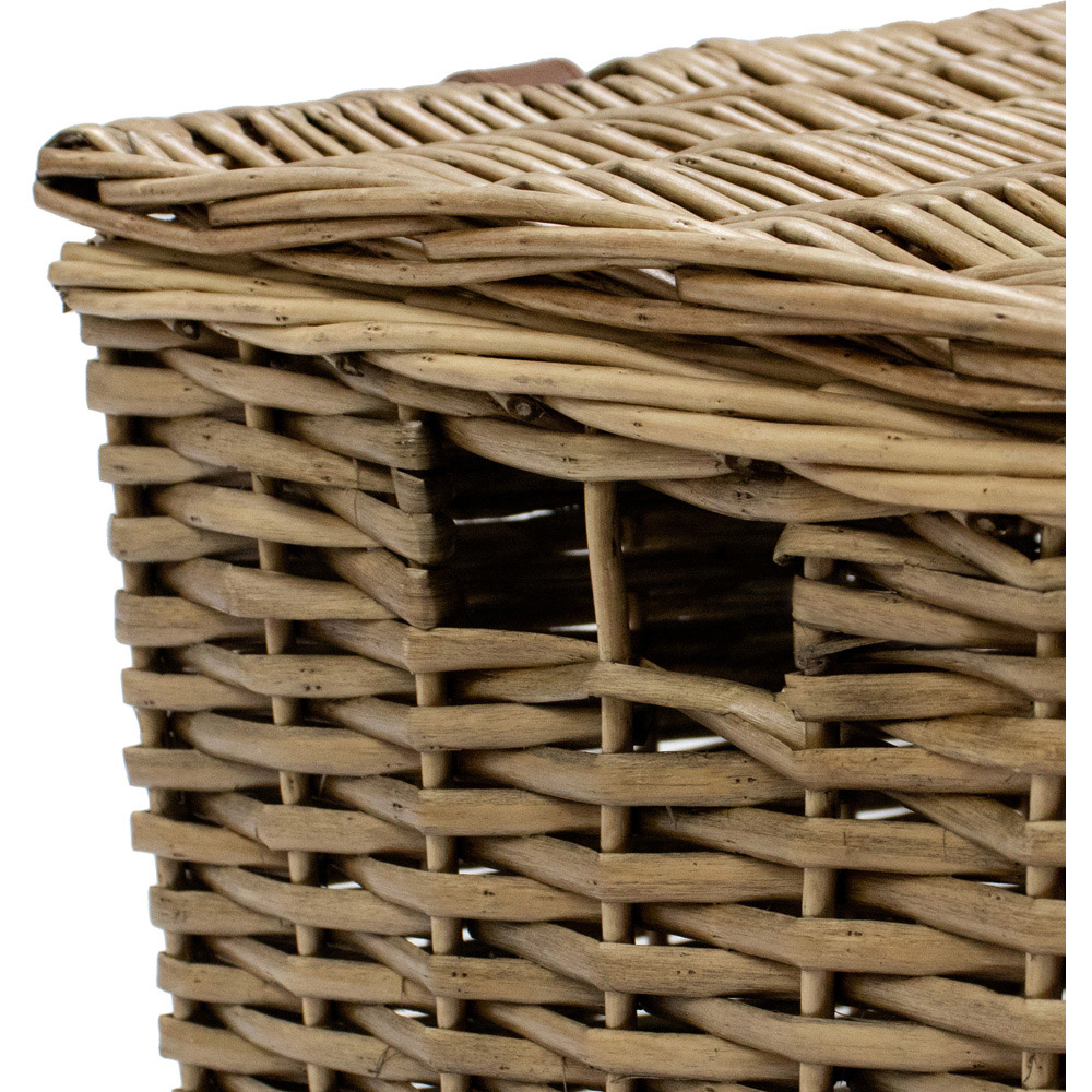 JVL Large Natural Willow Wicker Storage Hamper Basket Image 6