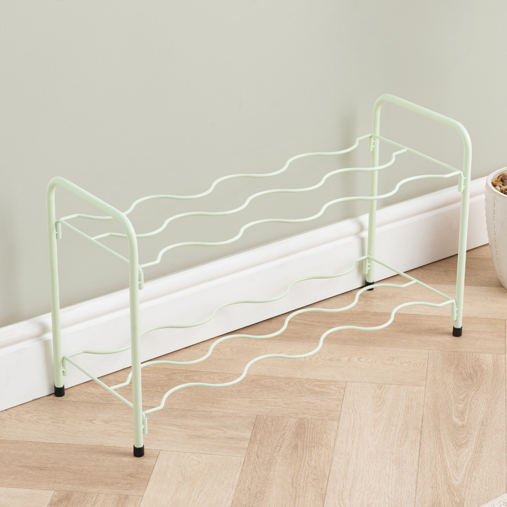 Wavy 2 Tier Shoe Rack Image 9