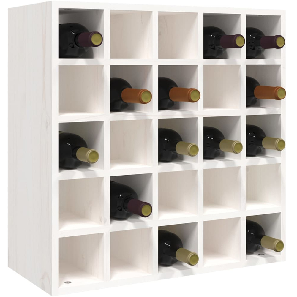 vidaXL 25 Bottle White Freestanding Wine Cabinet Image 3
