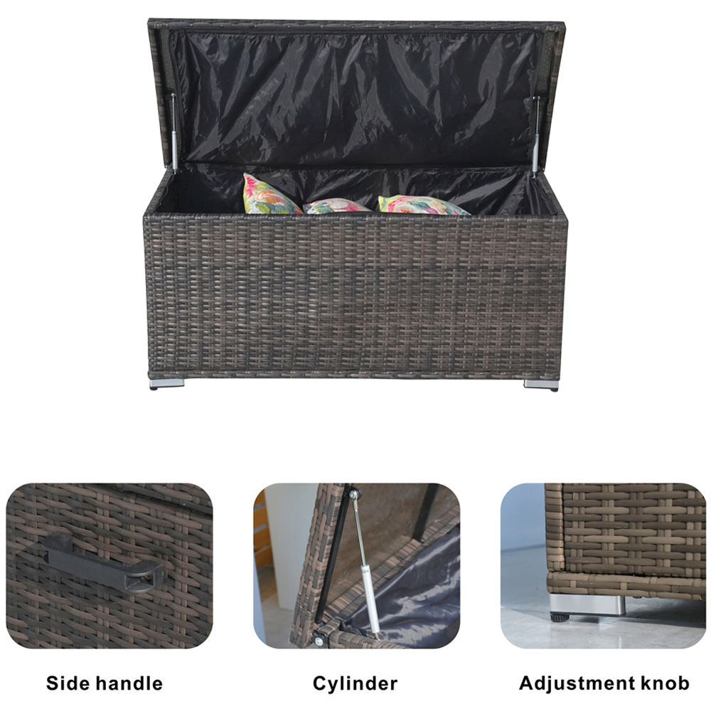 Direct Wicker 243L Small Brown Garden Rattan Storage Box Image 5