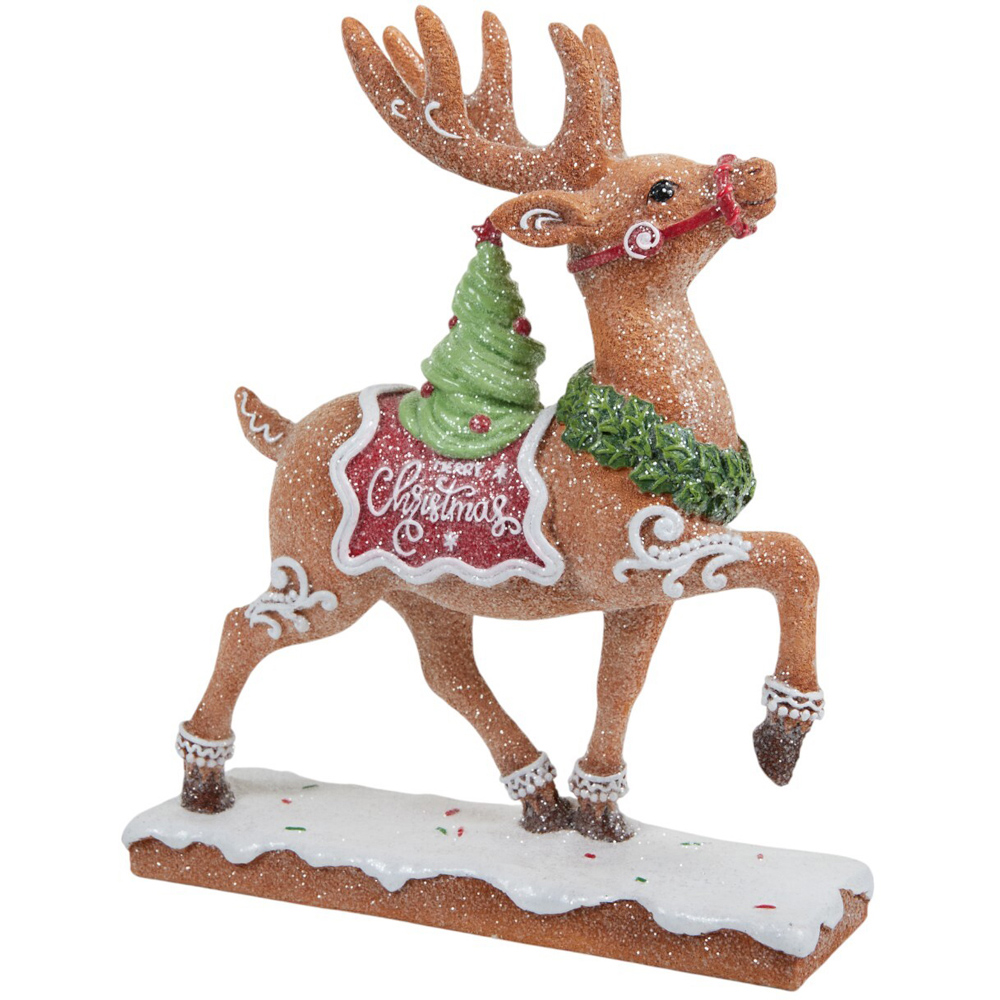 Gingerbread Reindeer Standing DecorationBrown Image 3