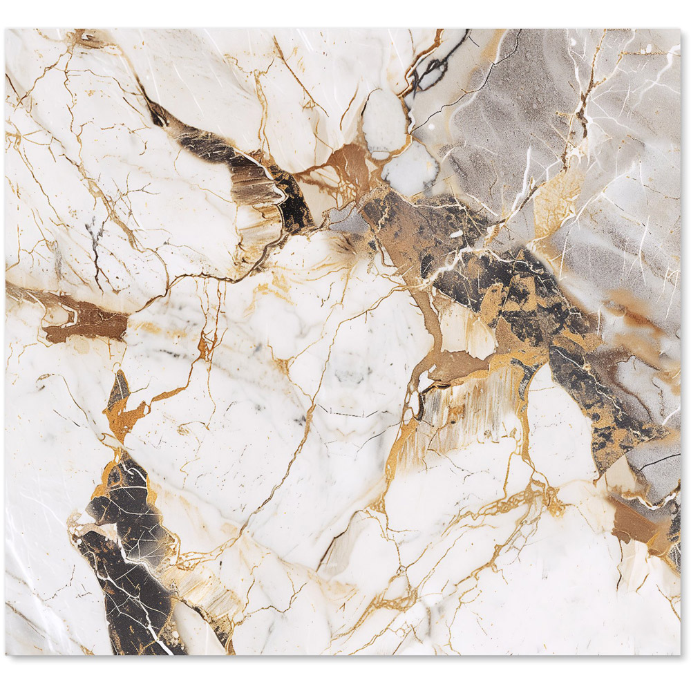 Warren Reed Designer Sleek Pale Marble Effect Glass Kitchen Splashback 65 x 70cm Image 2