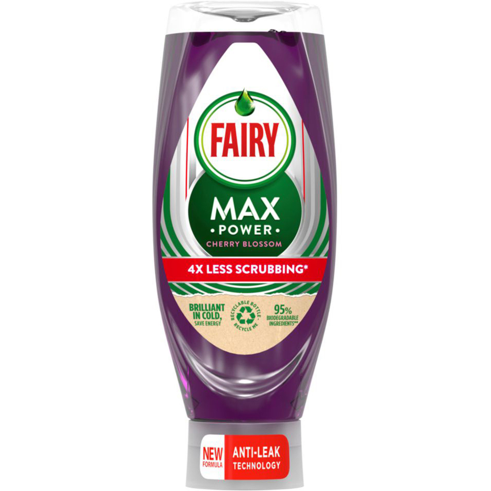Fairy Max Power Cherry Blossom Washing Up Liquid 640ml Image 1