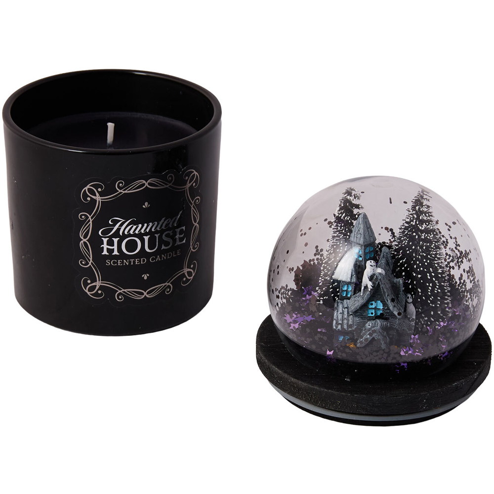 Haunted House Globe Candle Black Image 3