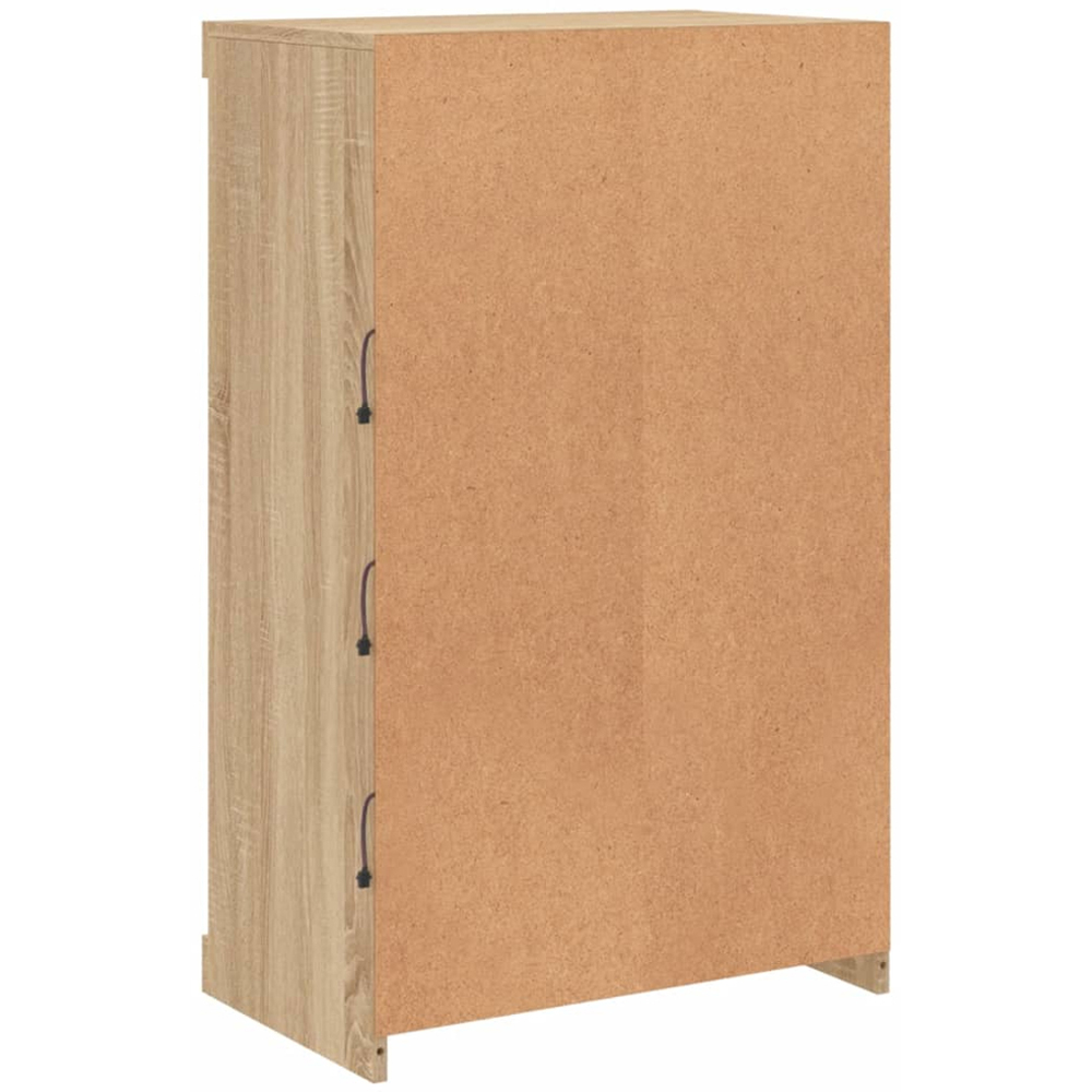 vidaXL 4 Shelf Sonoma Oak LED Sideboard Image 7