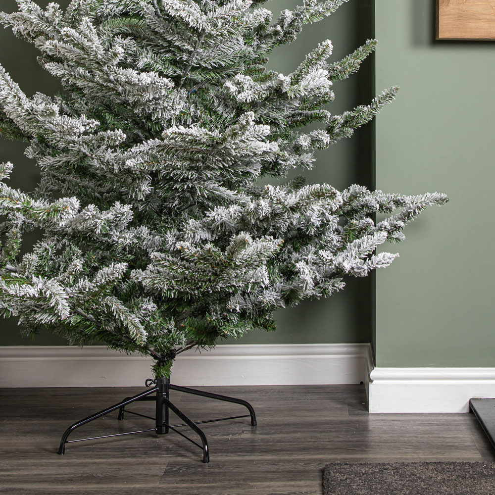 Samuel Alexander Snowy Green and White Everlands Liberty Spruce Artificial Christmas Tree 7ft Image 6