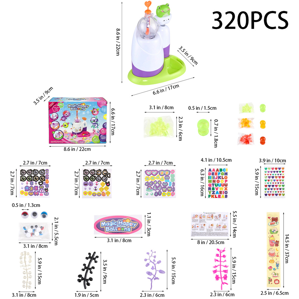 H&O Direct 320 Piece Kids Pink Frog DIY Bubble Making Kit Image 6