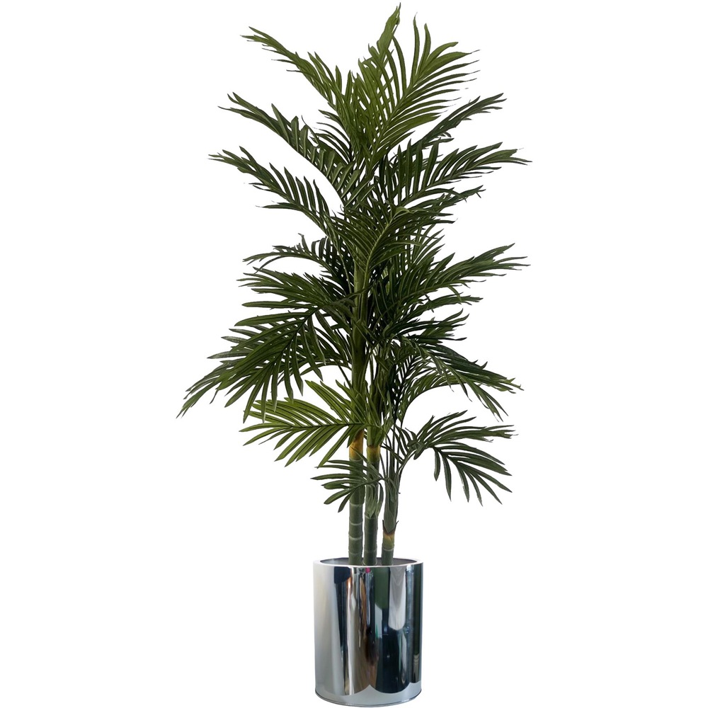 Leaf Silver Metal Planter 51cm Image 3