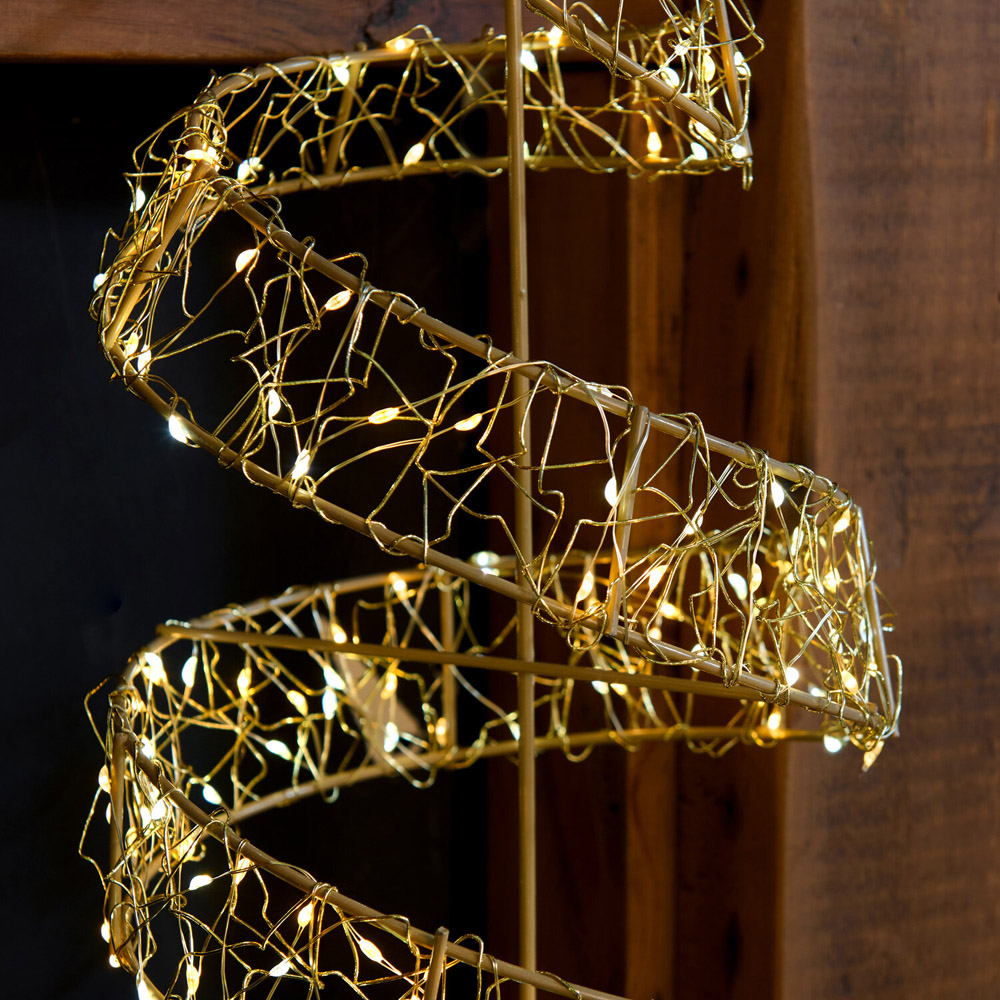 Set of 2 150 LED Gold Swirls Image 3