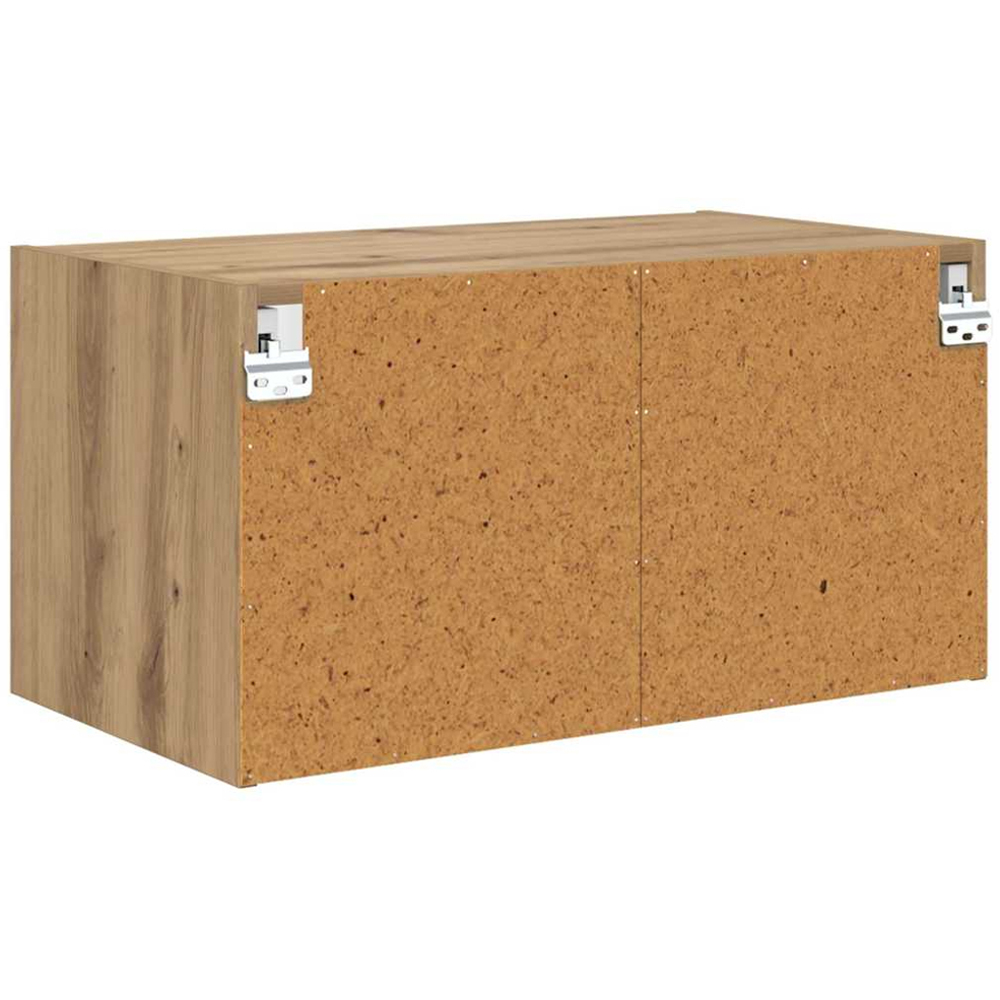 vidaXL 2 Glass Door Artisan Oak Wall Cabinet Set of 2 Image 5