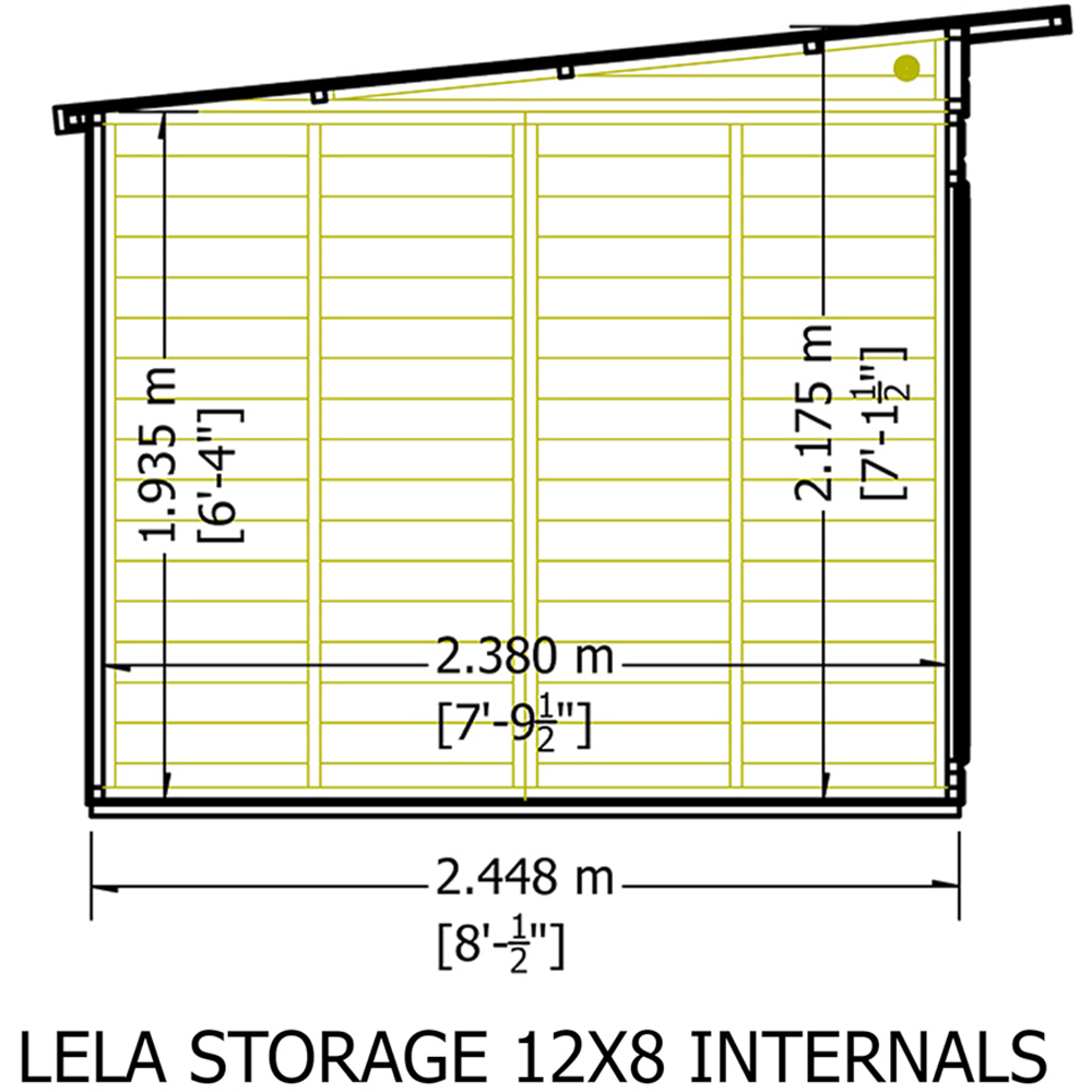 Shire Lela 12 x 8ft Double Door Summerhouse with Storage Image 8