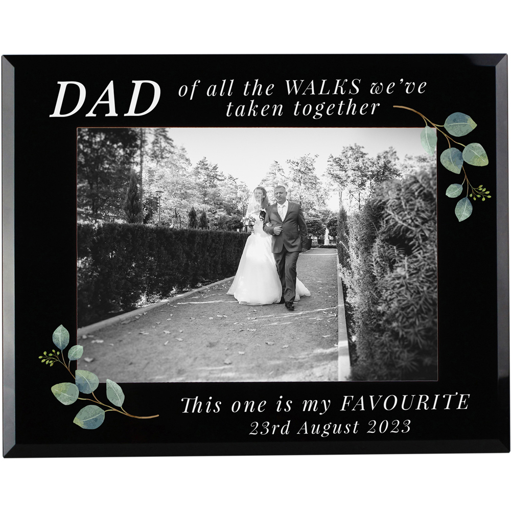 Personalised Memento Personalised of All The Walks Glass Wedding Frame 5 x 7 inch Image 1