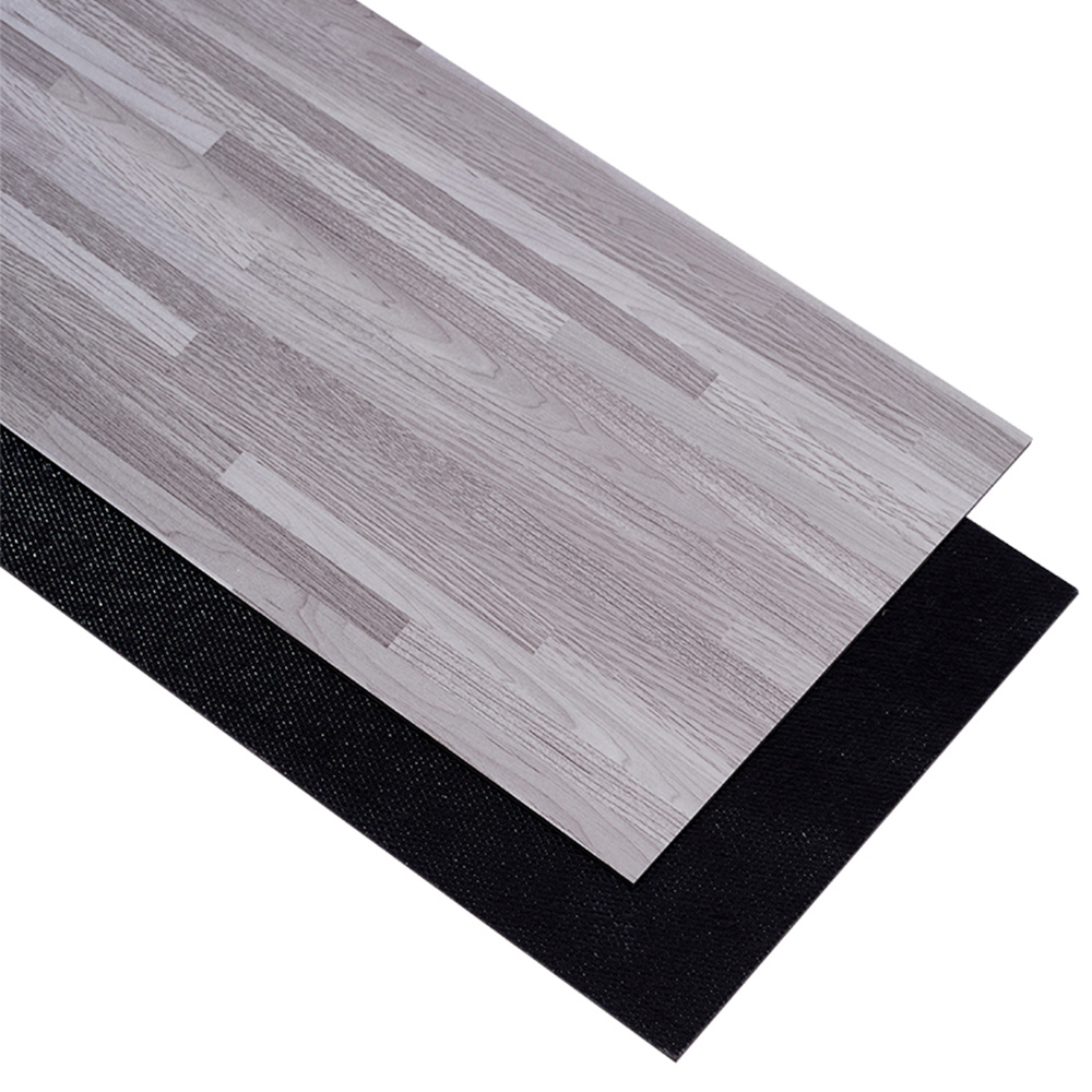 Living and Home Light Grey Rustic Wood Grain Rectangle PVC Flooring Self Adhesive 36 Pack Image 4