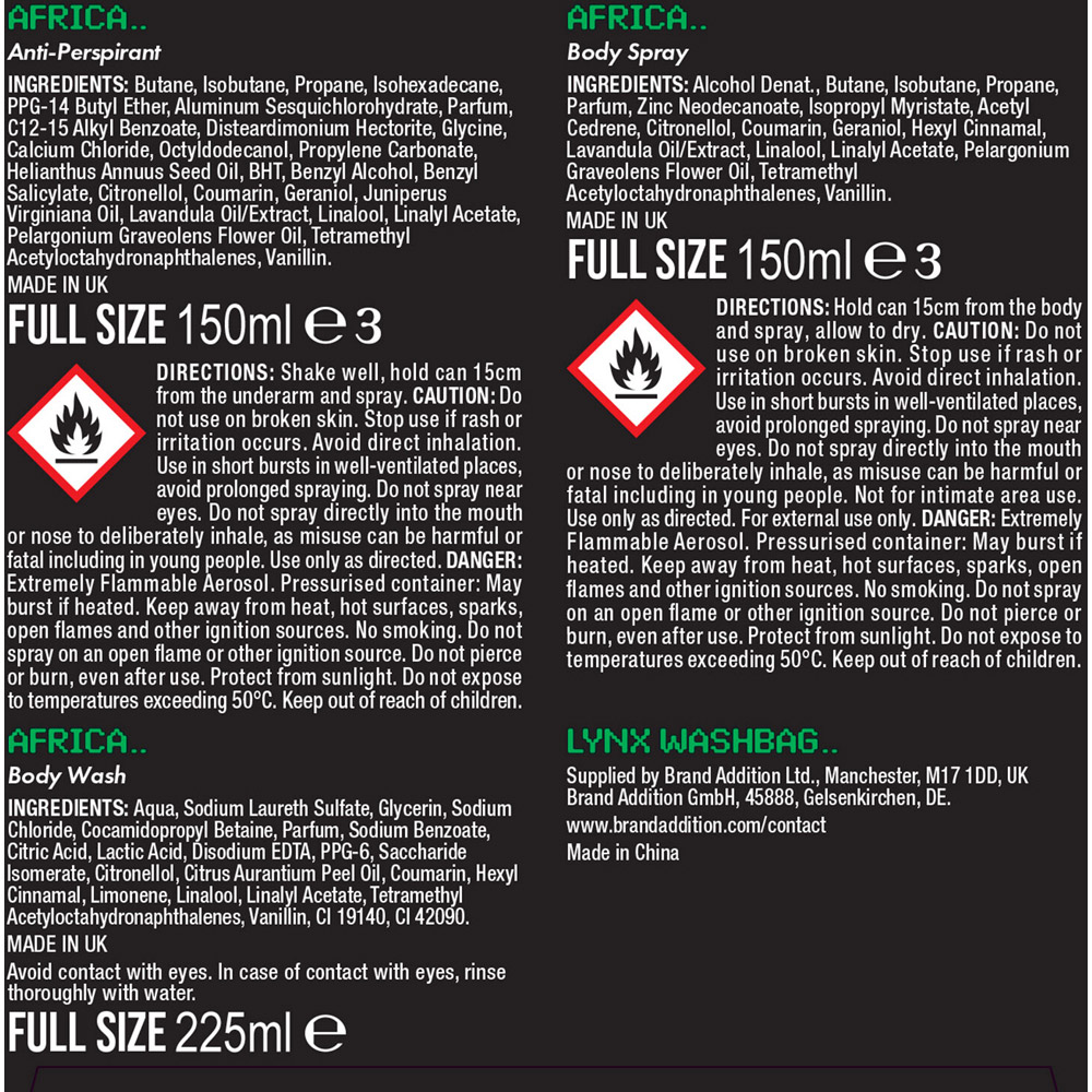 Lynx Africa Trio Gift Set Image 3