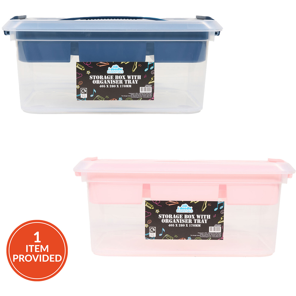 Storage Box with Organiser Tray Image 1