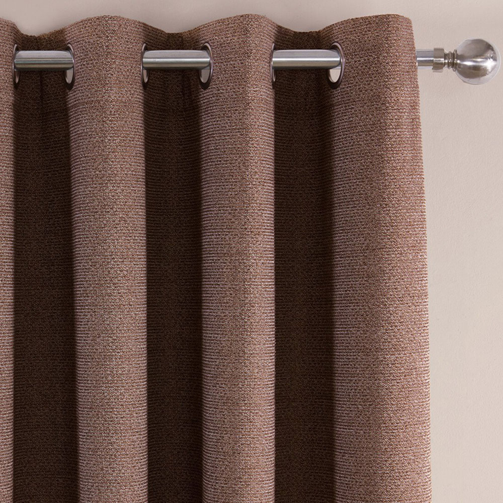 Crofton Eyelet Curtain - Chocolate / 229cm / 168cm Image 4