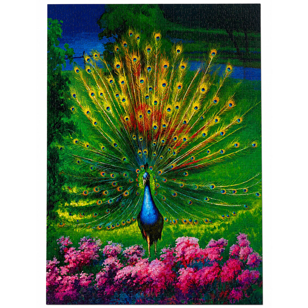 Avilo Peacock 1000 Piece Jigsaw Puzzle Image 2