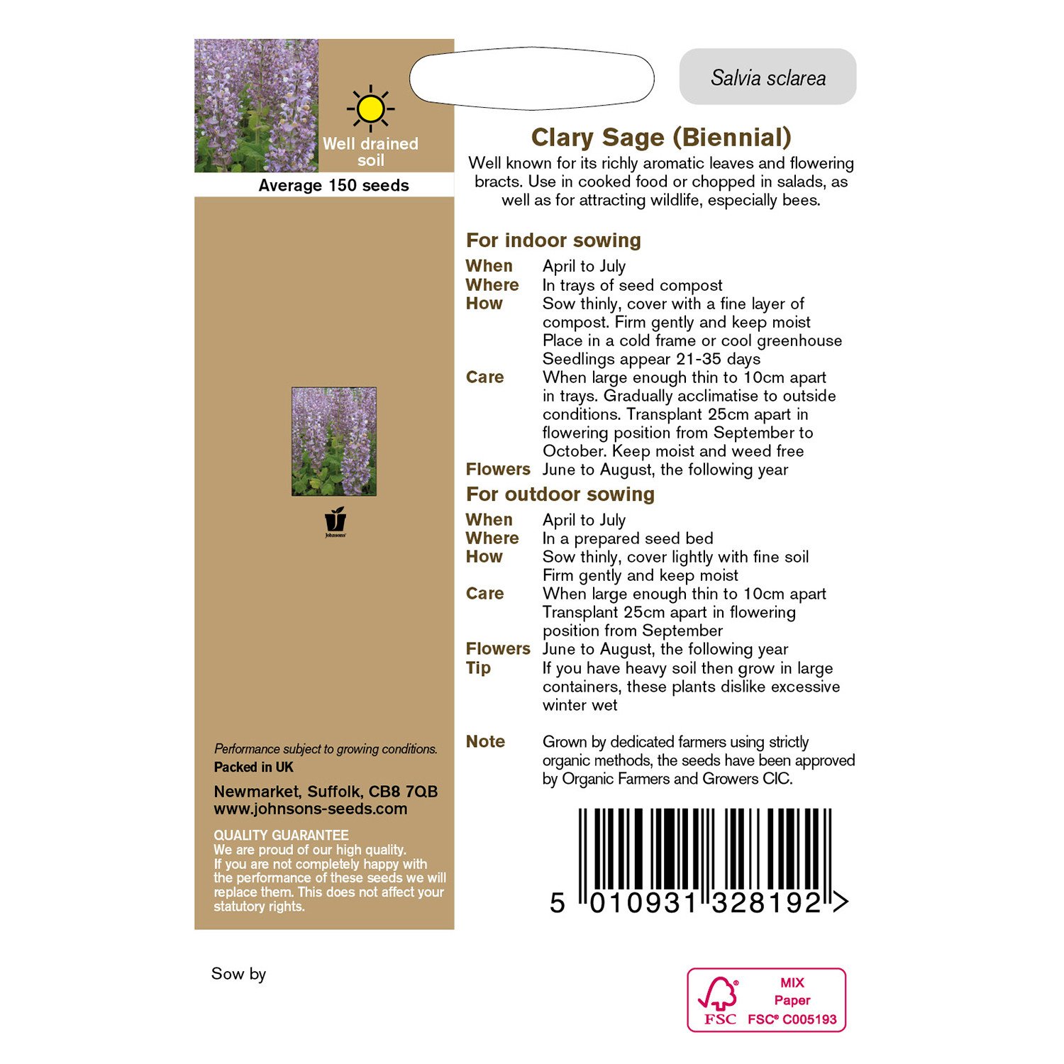 Johnsons Clary Sage Biennial Image 2