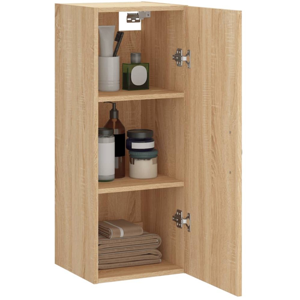 vidaXL Single Door Brown Sonoma Oak Wall Mounted Cabinet Image 4