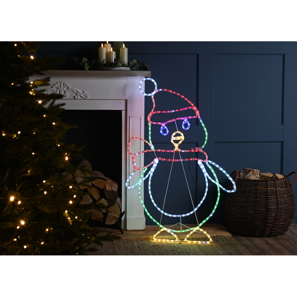 Festive 276 Multicolour and White Flash LED Penguin Silhouette 100cm Image 2