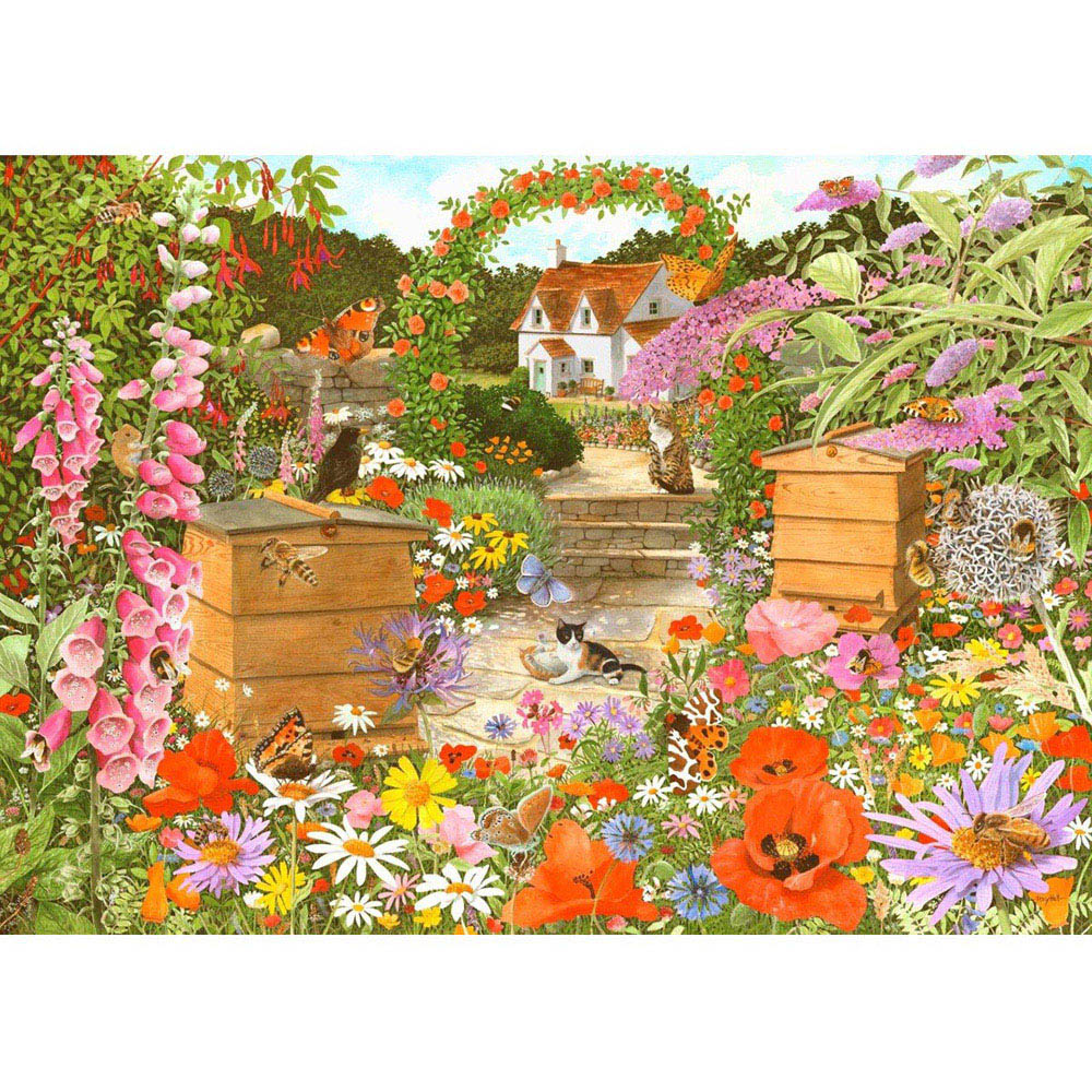The House of Puzzles Bee Happy 1000 Piece Jigsaw Puzzle Image