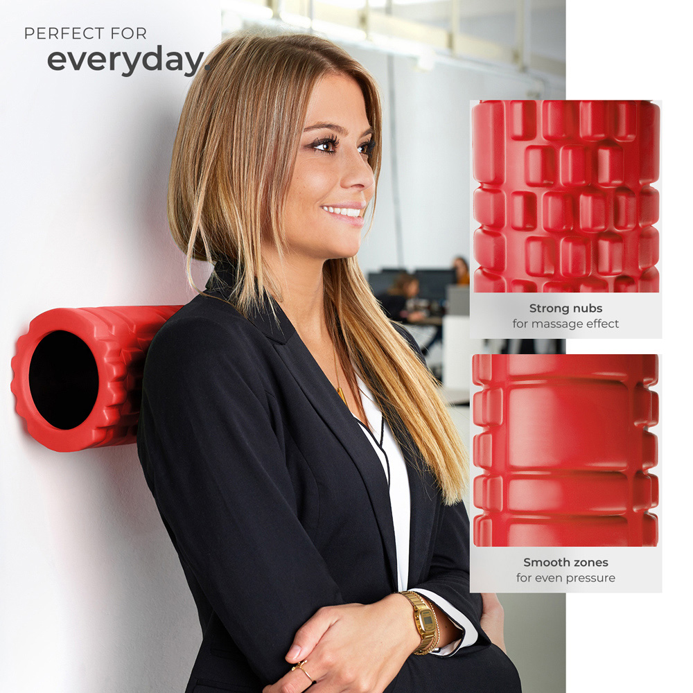 tectake Red Textured Surface Foam Roller 2 Pack Image 5