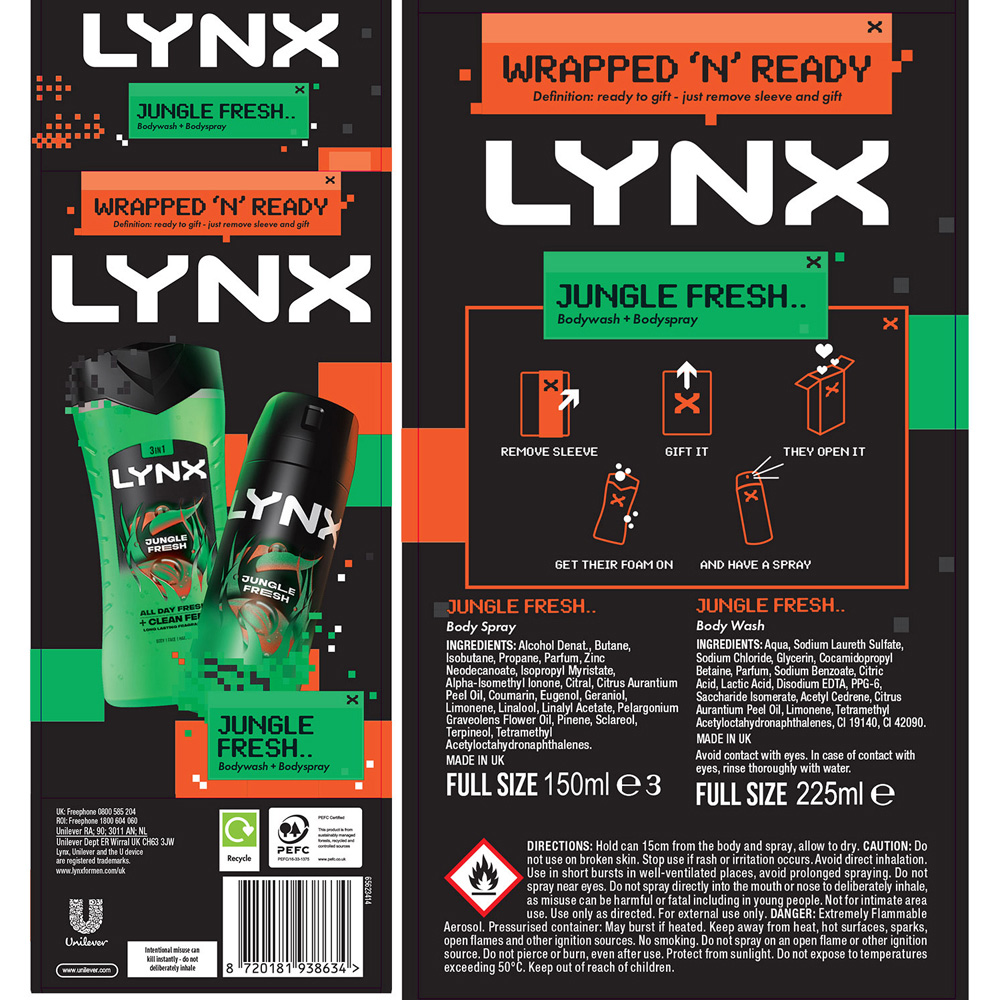 Lynx Duo Jungle Fresh Body Gift Set Image 3