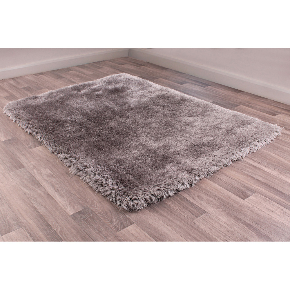 Portland HMC Mayfair Silver Shaggy Rug 80 x 150cm Image 2