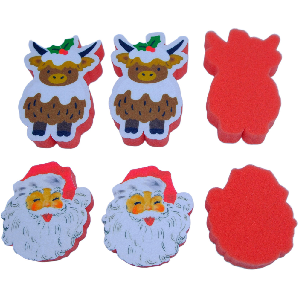 Pack of 3 Christmas Cleaning Sponges Image 3