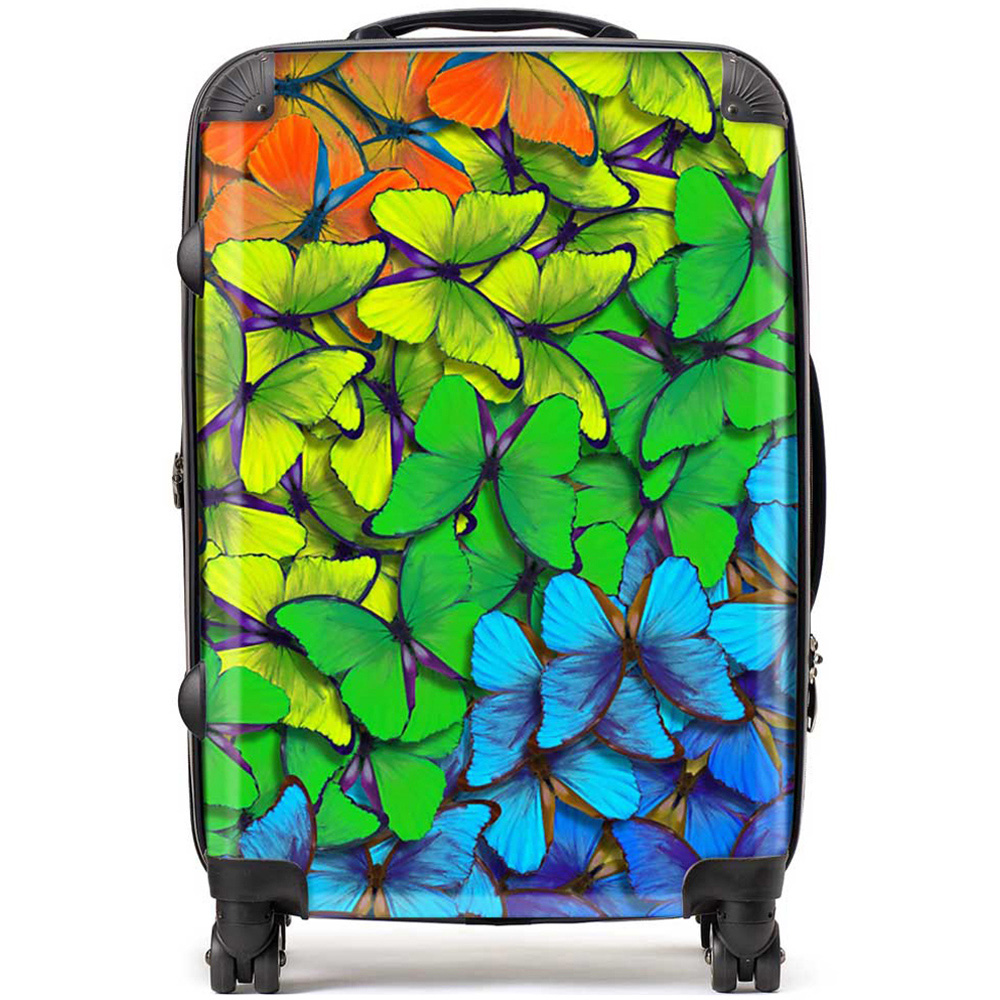 Warren Reed Designer Medium Multicoloured Butterfly Pattern Suitcase Image 1