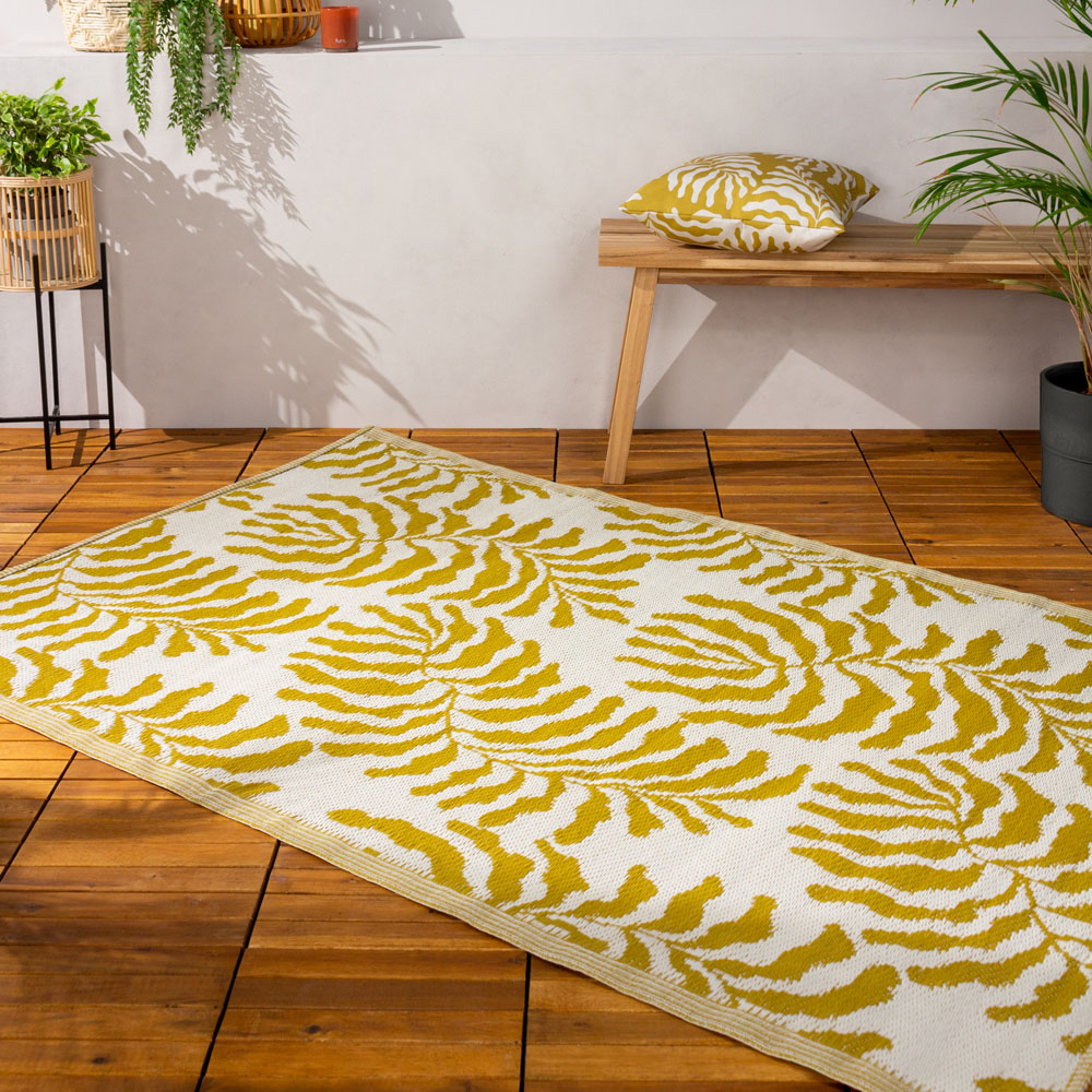 furn. Tocorico Mustard Recycled Outdoor Rug 120 x 180cm Image 6