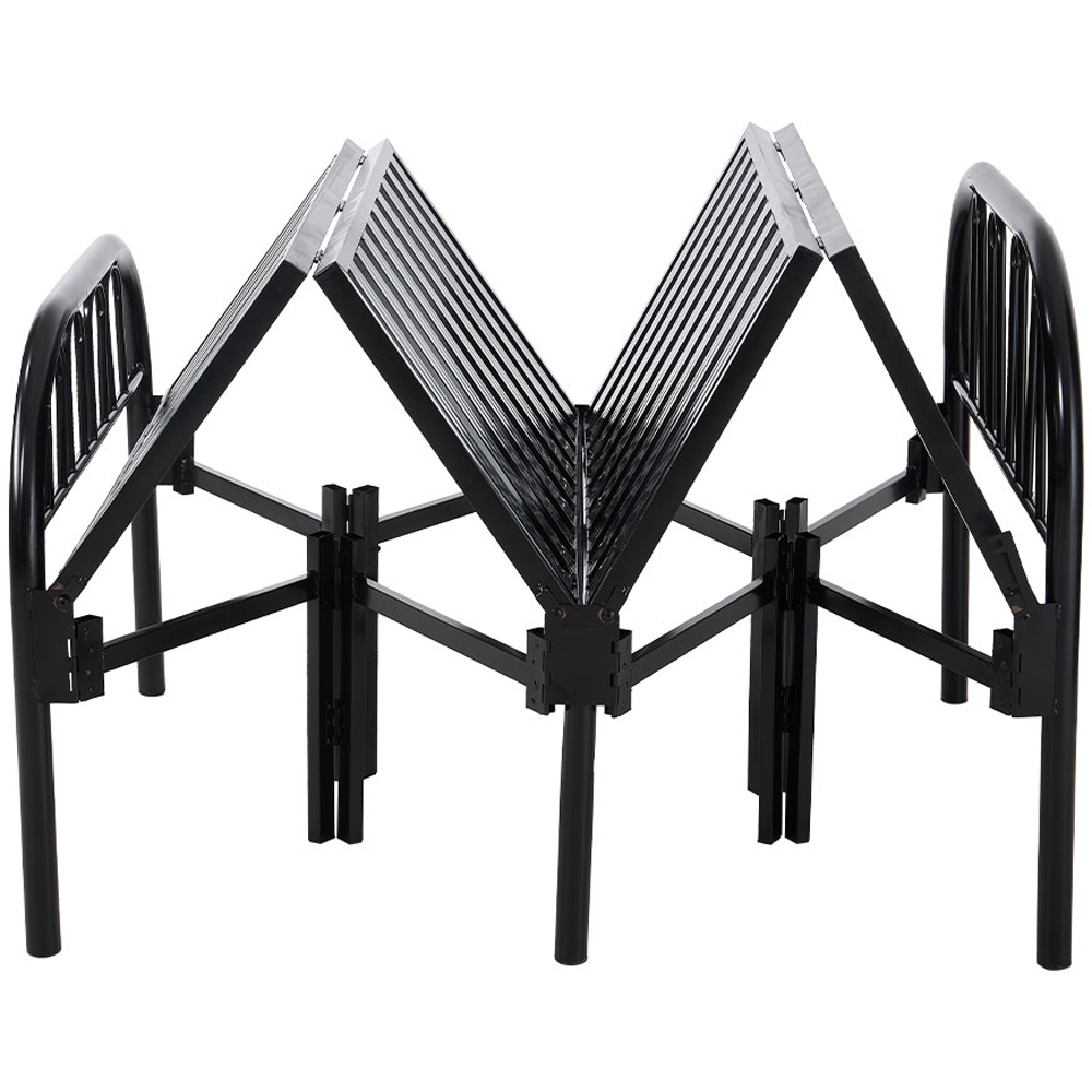 Living and Home Single Black Foldable Bed Frame Image 5