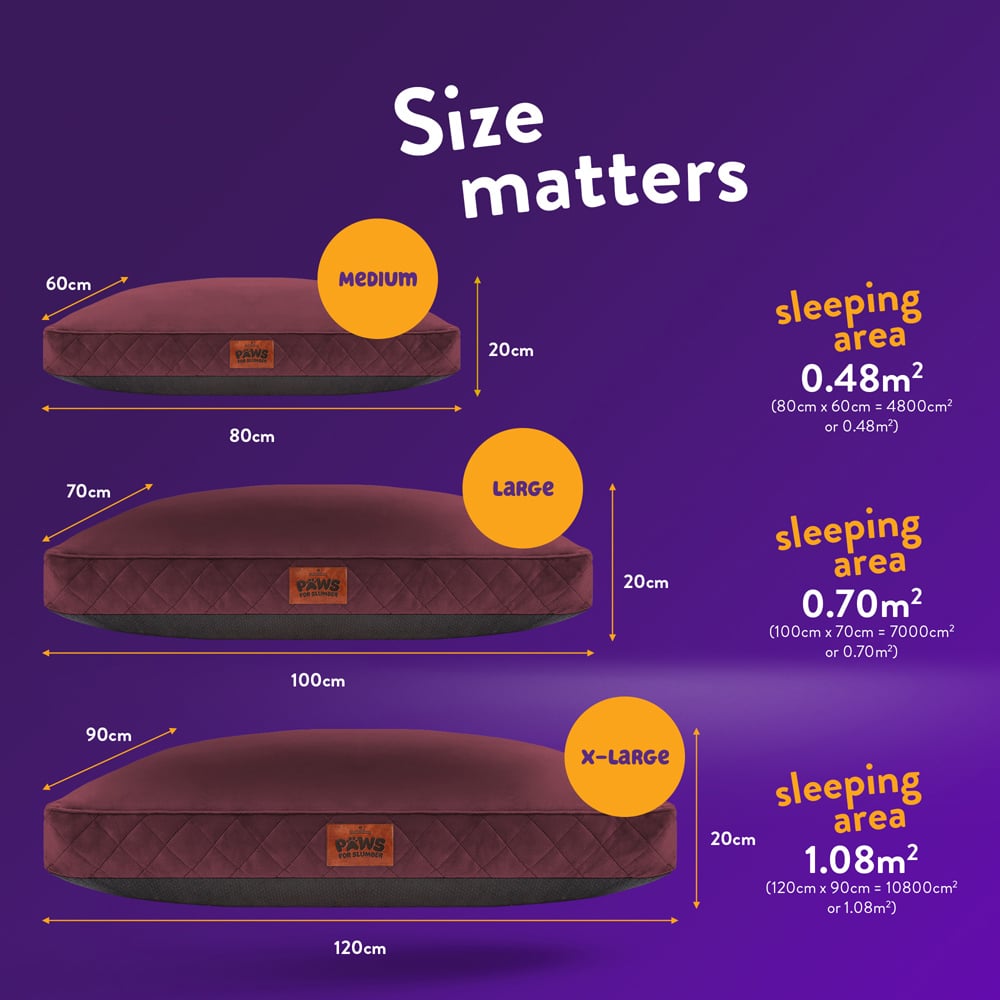 Slumberdown Extra Large Burgundy Padded Pet Bed Image 9