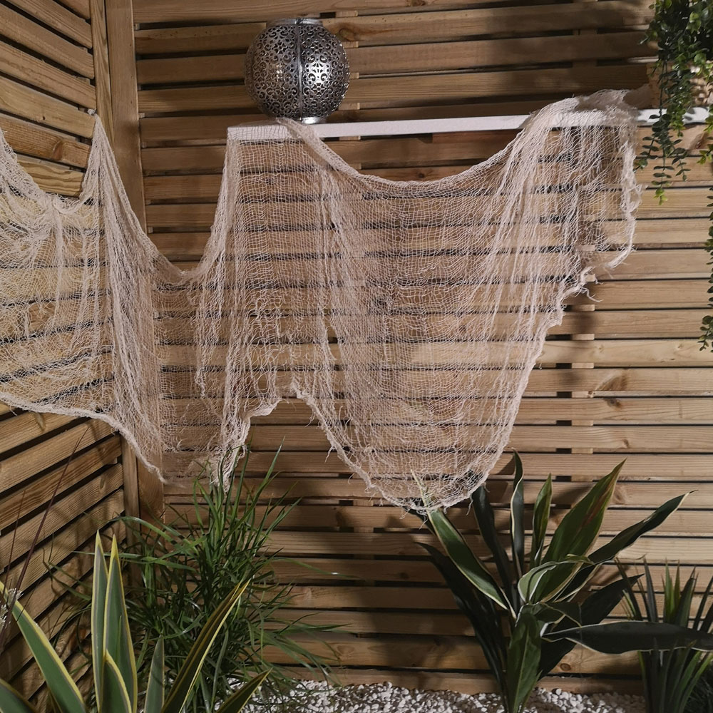 Samuel Alexander Cream Freaky Fabric Net Halloween Decoration 2.9m Image 2