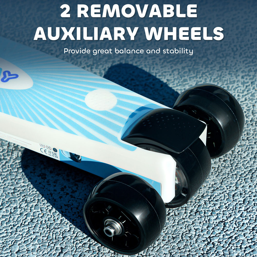 Tommy Toys AIYAPLAY Blue Electronic Ride-On Scooter with Auxiliary Rear Wheels Image 7