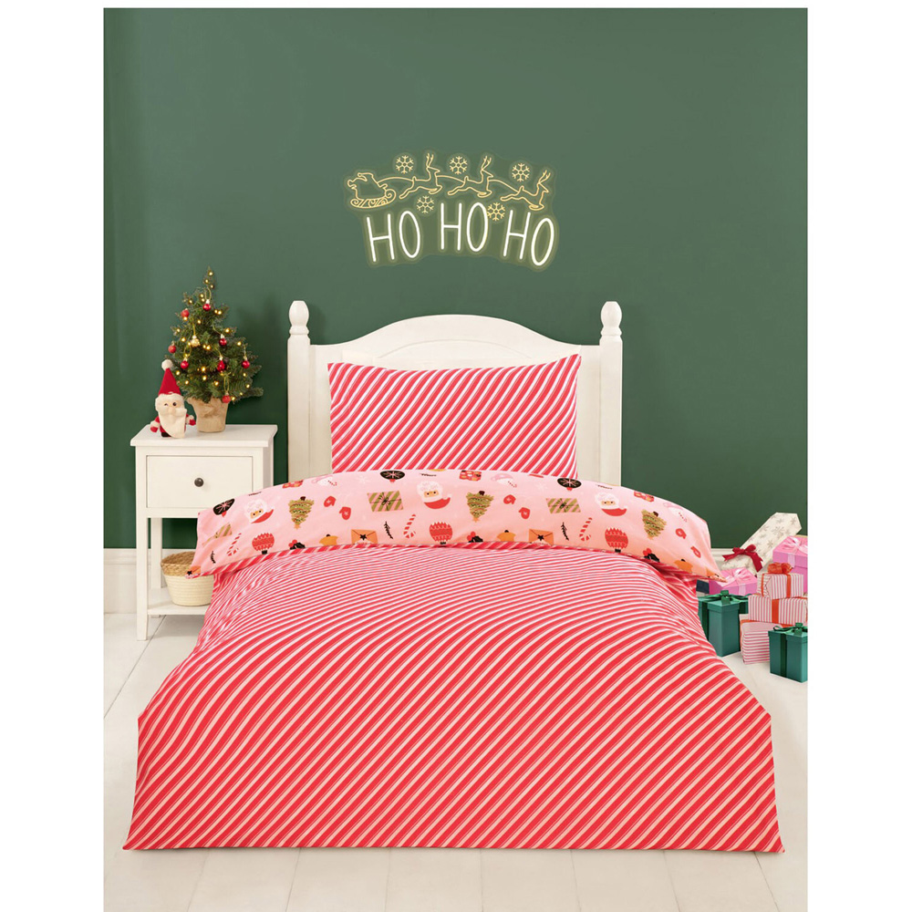 Dear Santa Duvet Set Pink Image 2