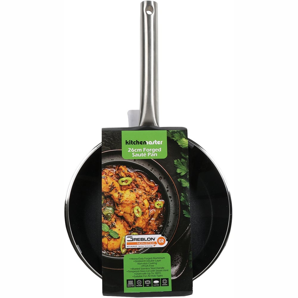 26cm Forged Saute Pan - Black Image 1