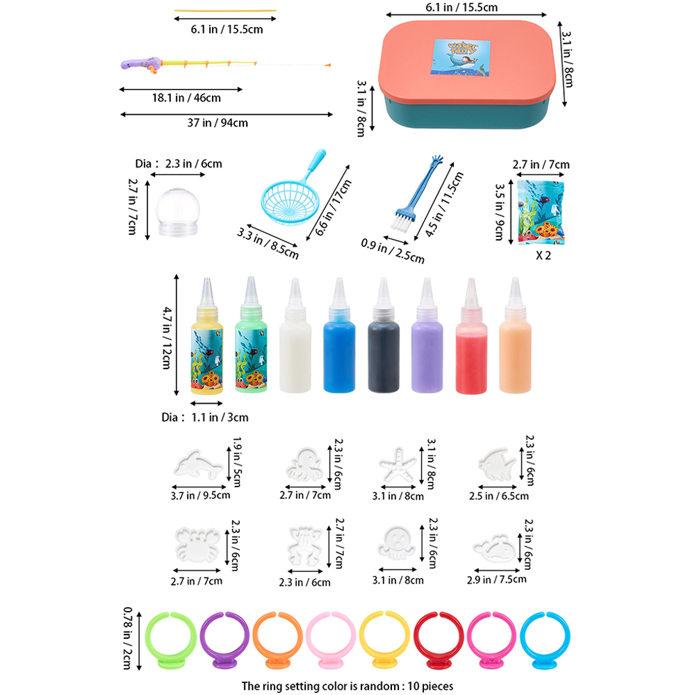 H&O Direct Single Player Ocean Theme DIY Water Gel Fishing Game Kit Image 6