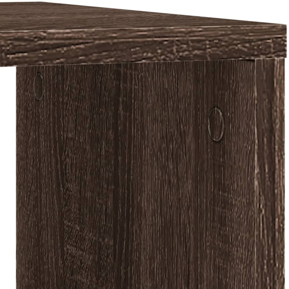 Berkfield Brown Oak Side Table with Wheels Wilko