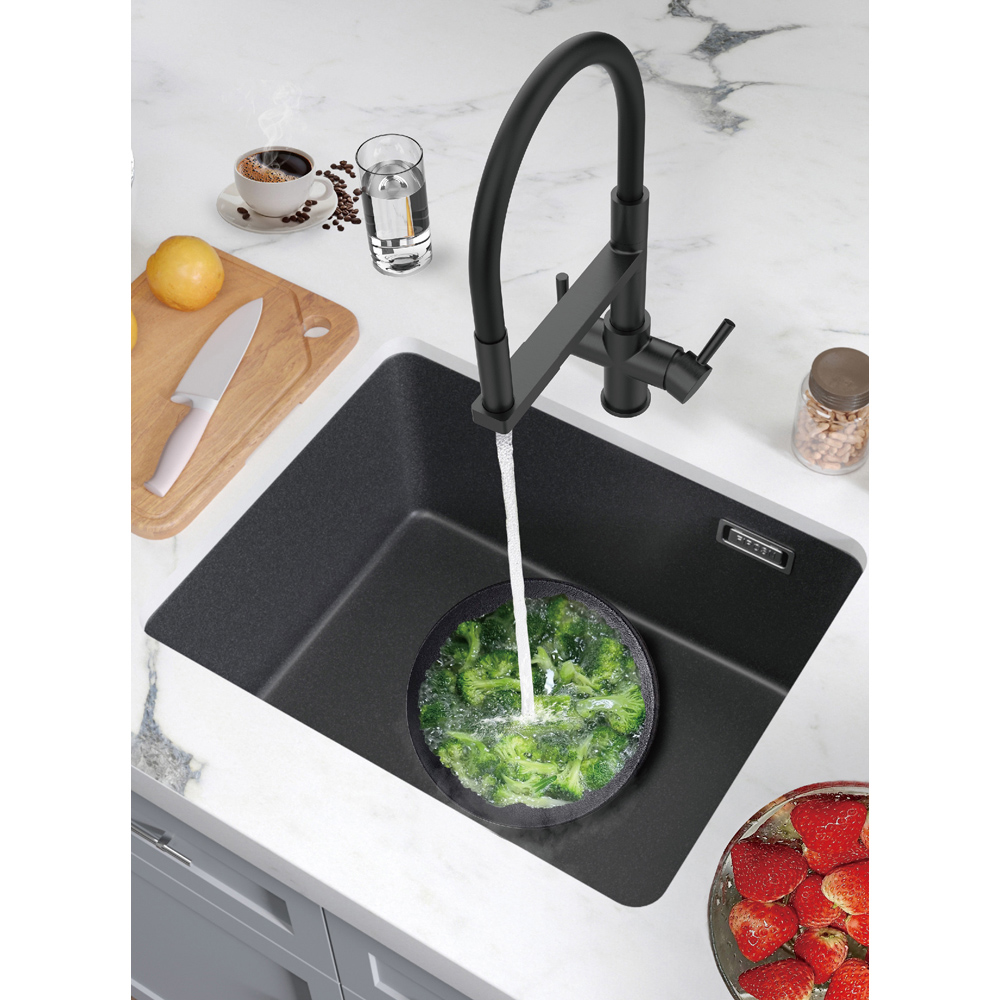 Reginox Aquqbezi MB Matt Black 4 in 1 Hot Water Tap Image 3