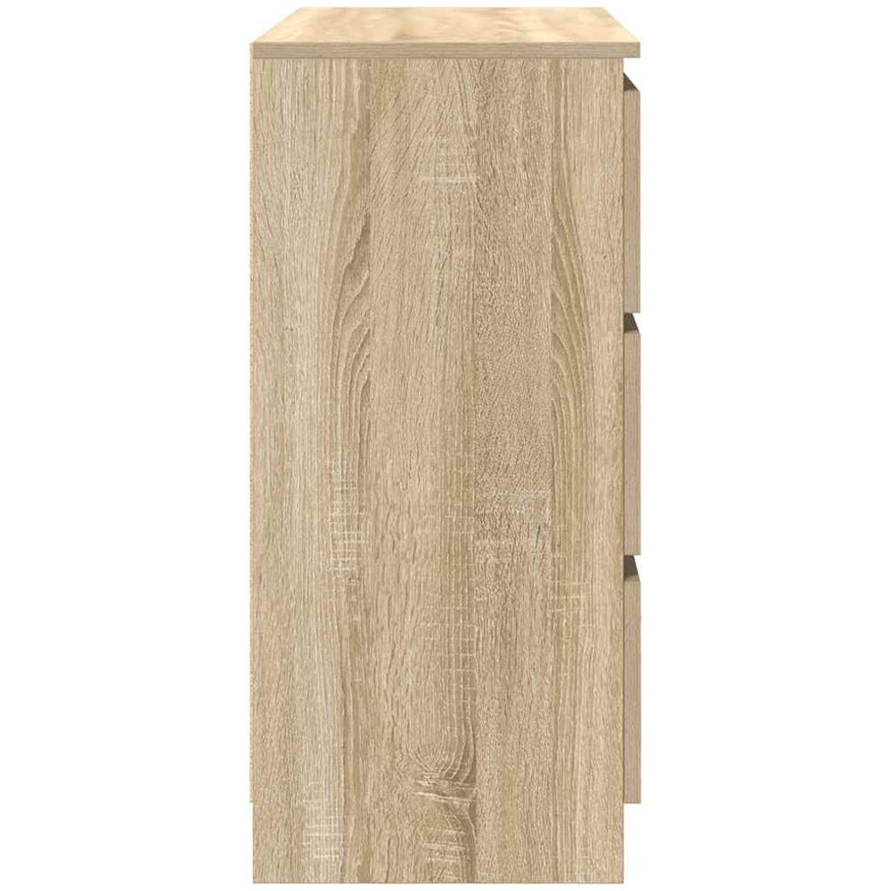 vidaXL 3 Drawer Sonoma Oak Sideboard Image 7