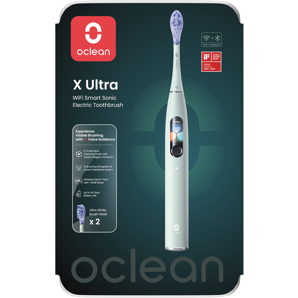 Oclean X Ultra S WiFi Smart Green Sonic Electric Toothbrush Image 2