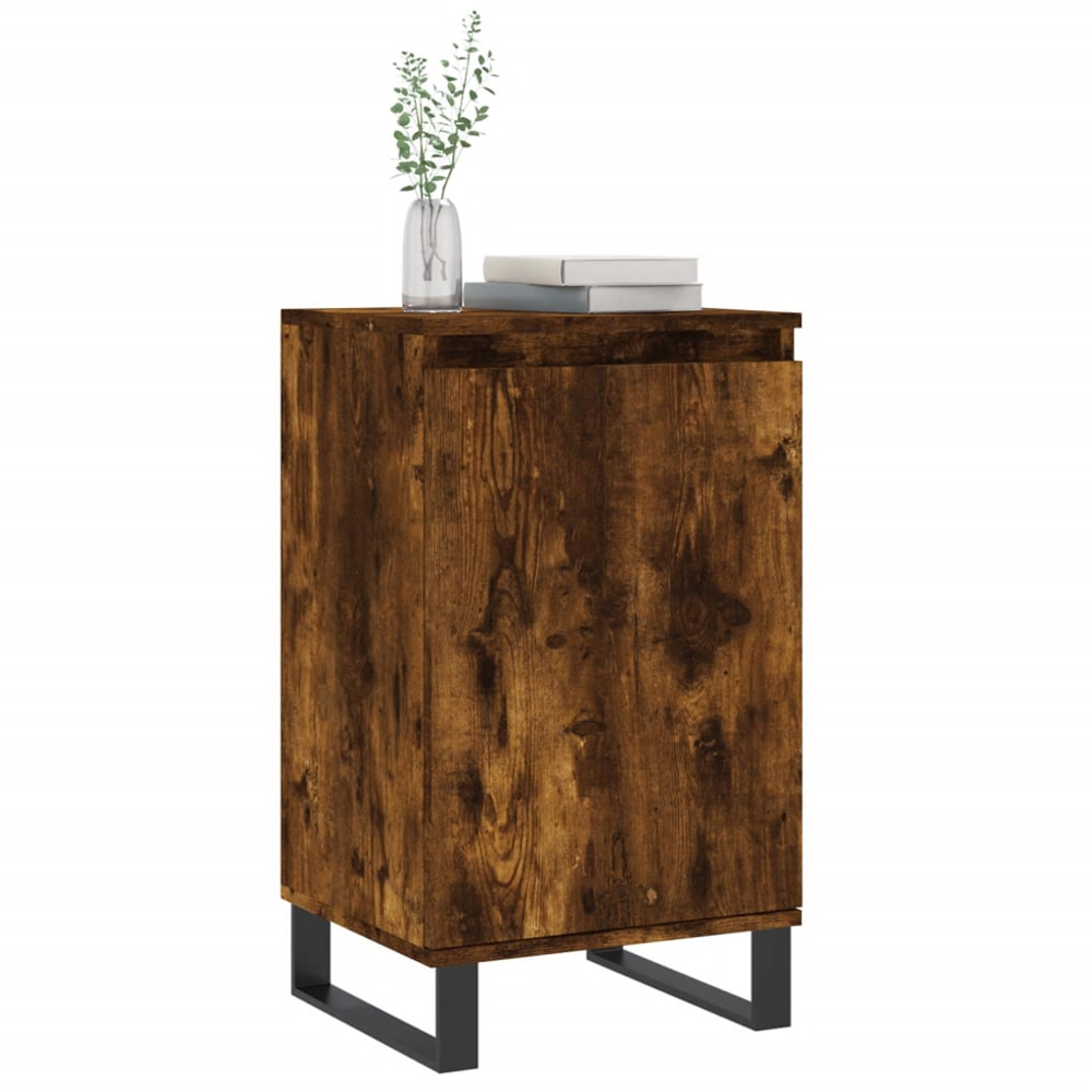 vidaXL Single Door Smoked Oak Sideboard Image 3
