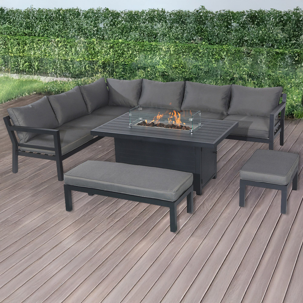 Furniture One 8 Seater Garden Dining Set Image 1