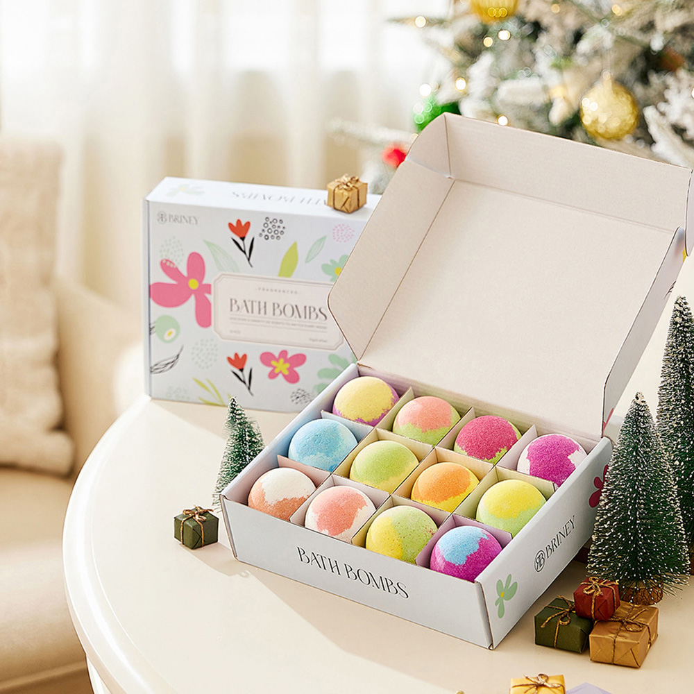 Living and Home 12 Piece Multicolour Bath Bomb Set Image 2