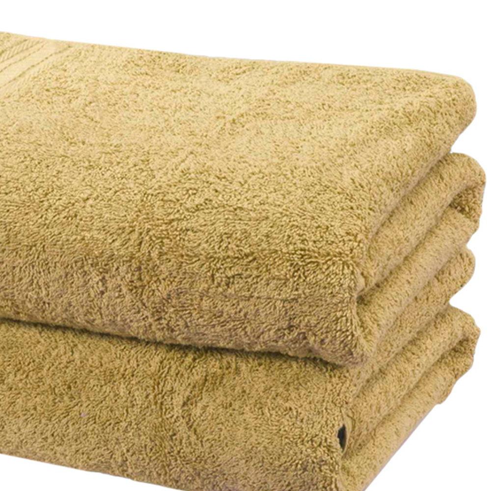 Rapport Home Royal Kensington Ochre Cotton Bath Sheet Set of 2 Image 3