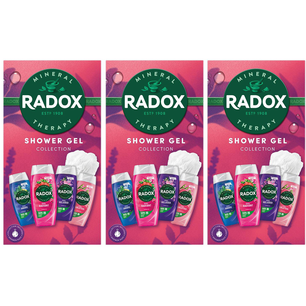 Radox Feel Uplifted Relaxed Radiant and Awake Shower Gel Bundle 3 Pack Image 1