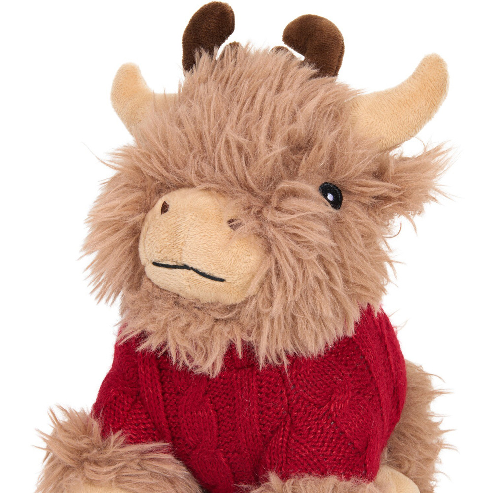 Festive Highland Cow Shaped Doorstop Image 3