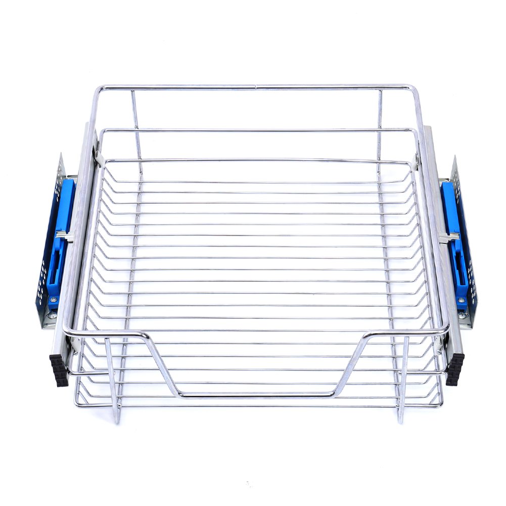 Living and Home Metal Sliding Kitchen Basket Cabinet Image 2
