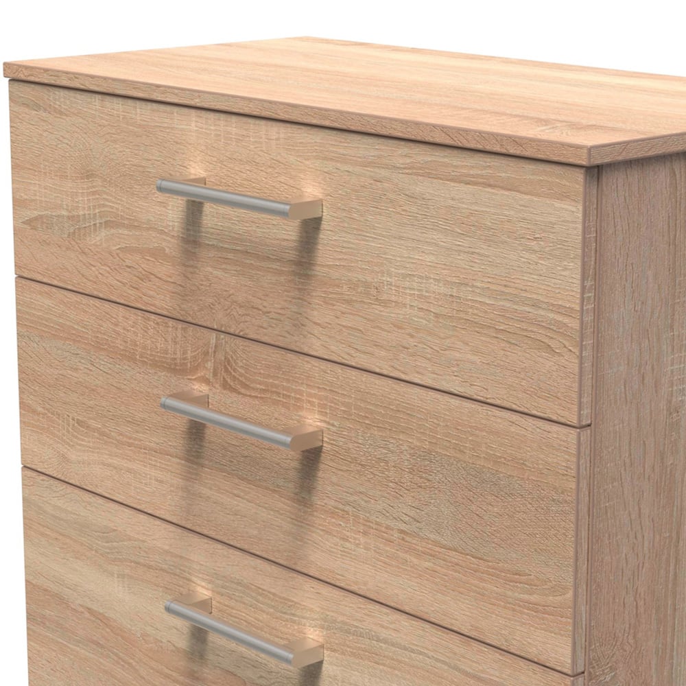 Crowndale Devon 4 Drawer Bardolino Oak Deep Chest of Drawers Image 5